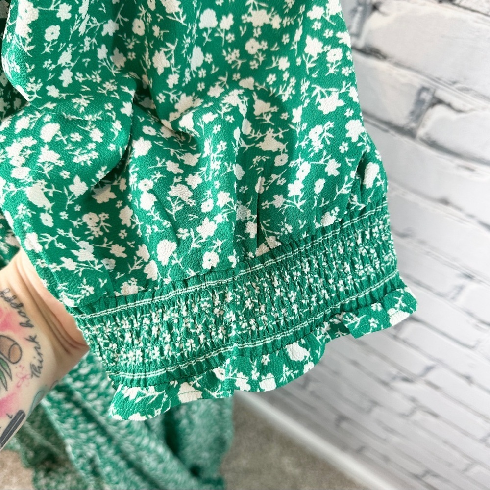 Adorne Floral Tiered Maxi Dress Size 22W Green Cottagecore Prairie Modest - Picture 8 of 14